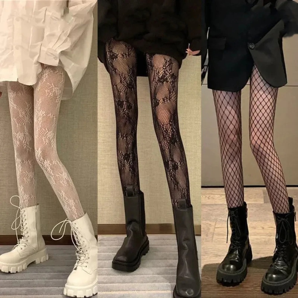 Fishnet Stockings Black Tights - Tights Pantyhose Sheer บทวิจารณ์และราคา