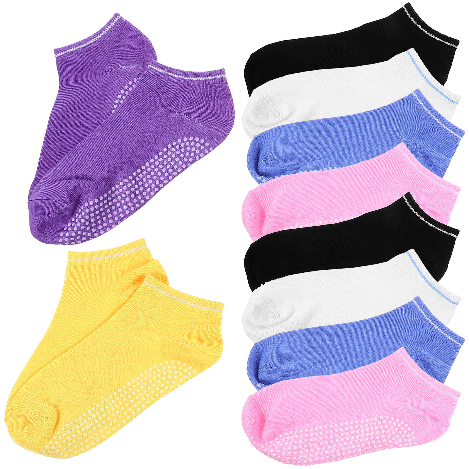 6Pairs Breathable Anti-Slip Yo - Grip Sock Yoga บทวิจารณ์และราคา