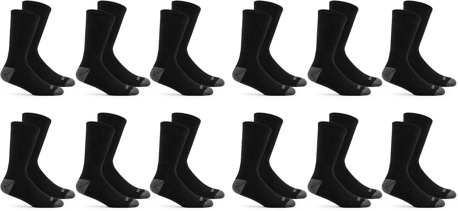 Men's Dual Defense Crew Socks  - Cotton Crew Sock Pack บทวิจารณ์และราคา
