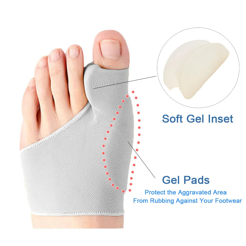 2Pcs Toe Separator Hallux Valg - Ankle Brace Sock บทวิจารณ์และราคา