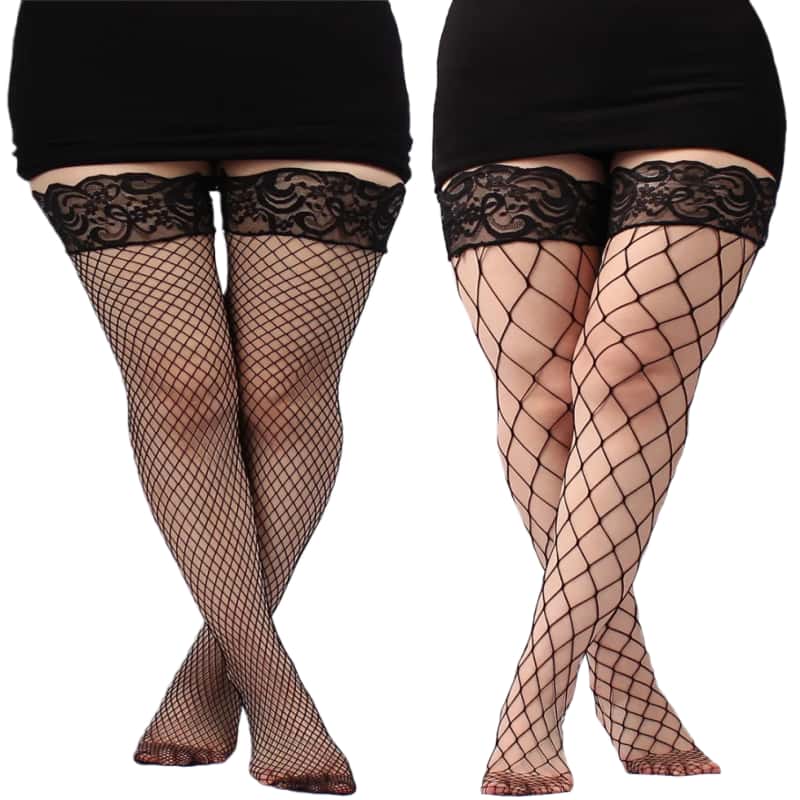 FREEAUCE Plus Size Hollow Mesh - Thigh High Sock Stay Up บทวิจารณ์และราคา